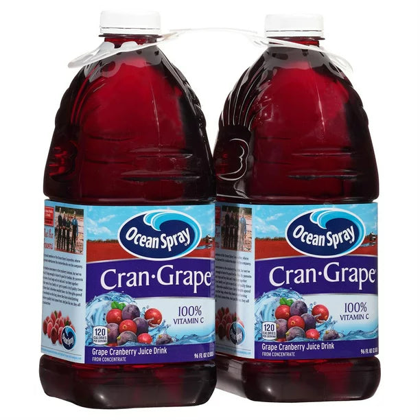 Ocean Spray Crangrape 96 Oz Paquete de 2 Unidades