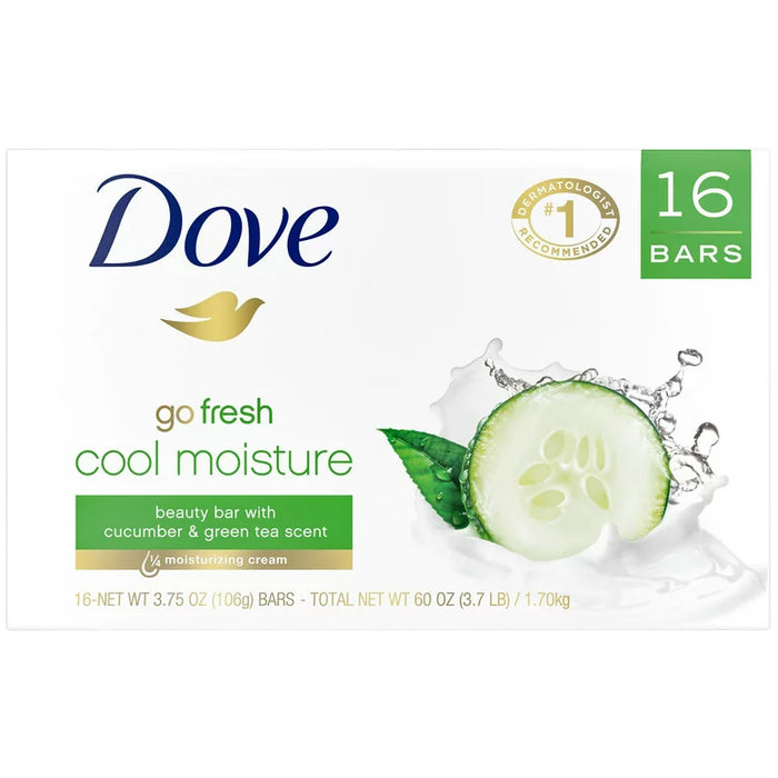 Dove Cool Moist Bar Soap 3.75oz 16 Unidades