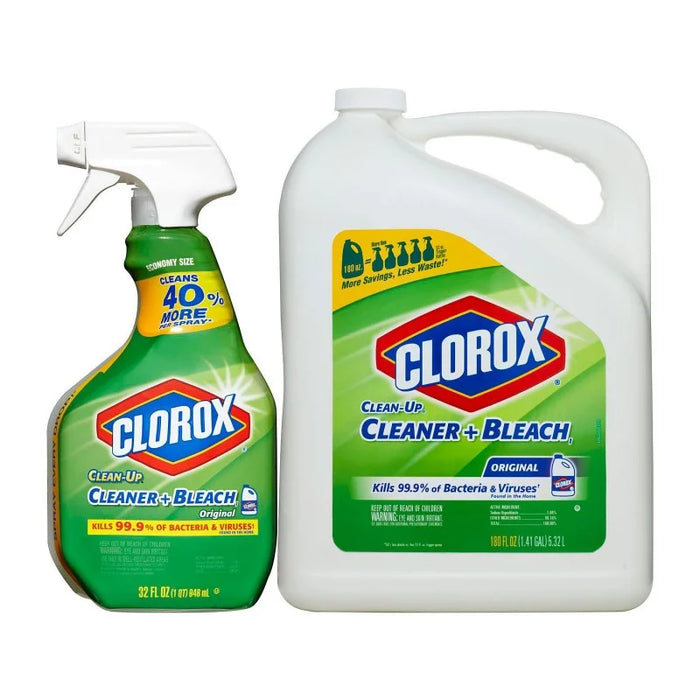 Clorox Clean Up Cleaner Bleach 32oz Spray y 180oz Refill