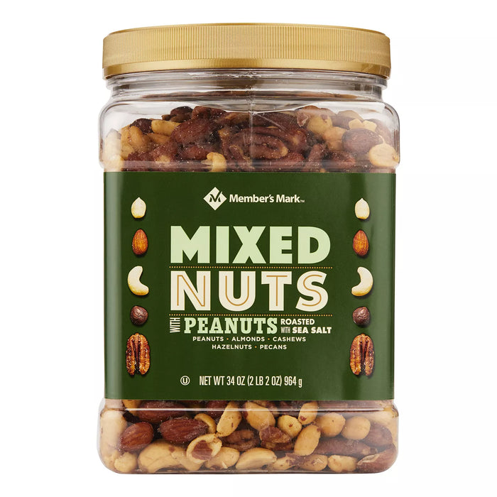 Members Mark Roasted & Salted Mixed Nuts with Peanuts 34oz