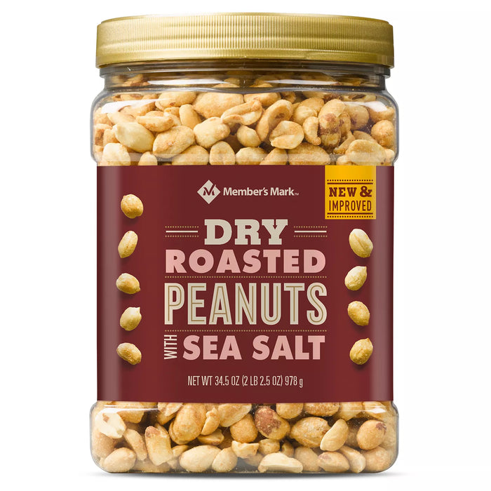 Members Mark Dry Roasted Peanuts with Sea Salt 34.5oz