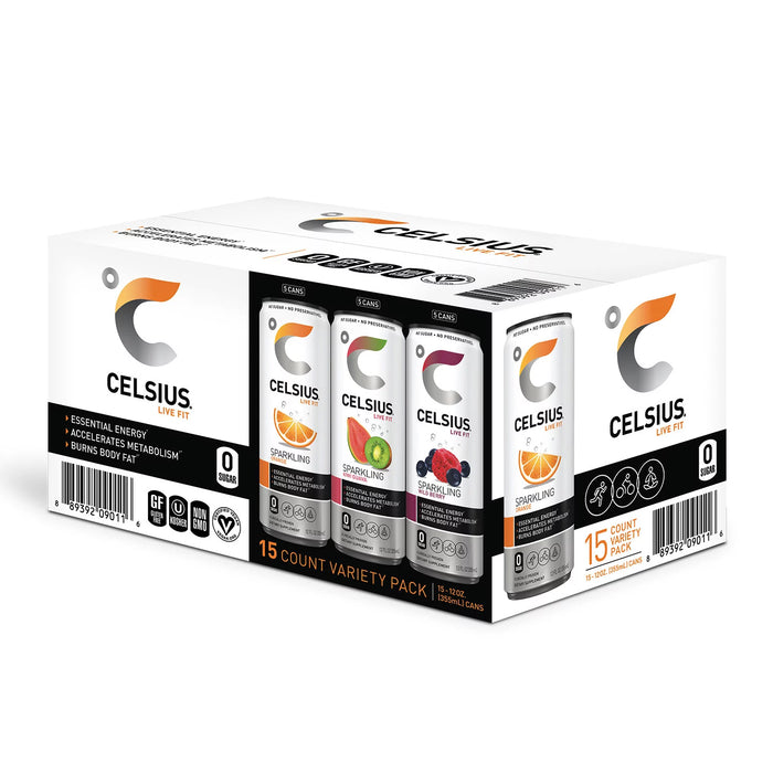 Celsius Original Variety Pack 12oz Caja de 15 Unidades