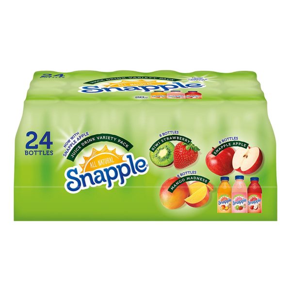 Snapple Variety Juice 20oz caja de 24 unidades